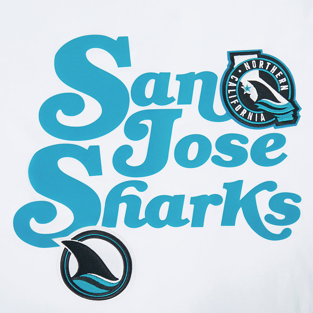 NHL SAN JOSE SHARKS SOUVENIR MEN'S SJ TEE (WHITE)
