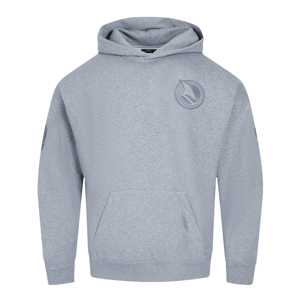 NHL SAN JOSE SHARKS NEUTRAL CHANDAIL À CAPUCHON EN MOLLETON À ÉPAULES TOMBANTES POUR HOMME (GRIS CHINÉ FONCÉ)