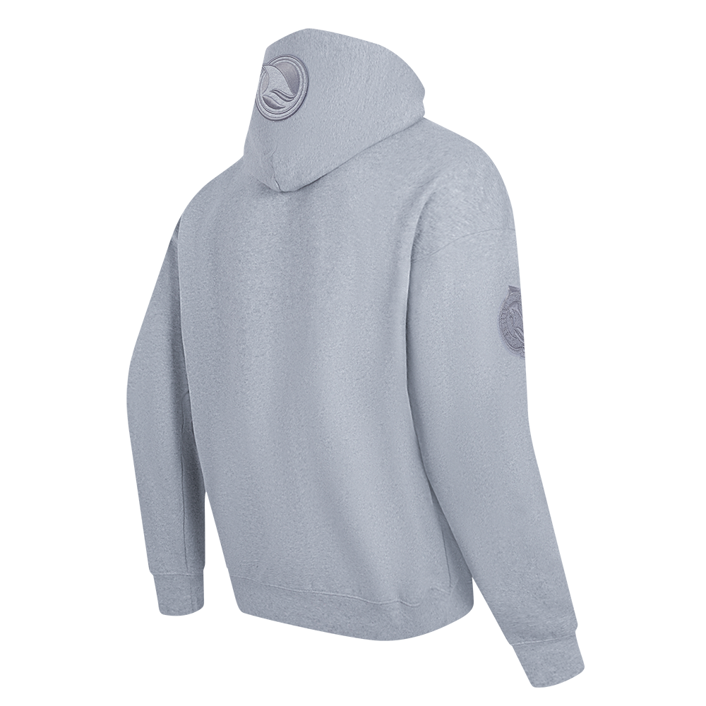 NHL SAN JOSE SHARKS NEUTRAL CHANDAIL À CAPUCHON EN MOLLETON À ÉPAULES TOMBANTES POUR HOMME (GRIS CHINÉ FONCÉ)