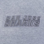 NHL SAN JOSE SHARKS NEUTRAL CHANDAIL À CAPUCHON EN MOLLETON À ÉPAULES TOMBANTES POUR HOMME (GRIS CHINÉ FONCÉ)