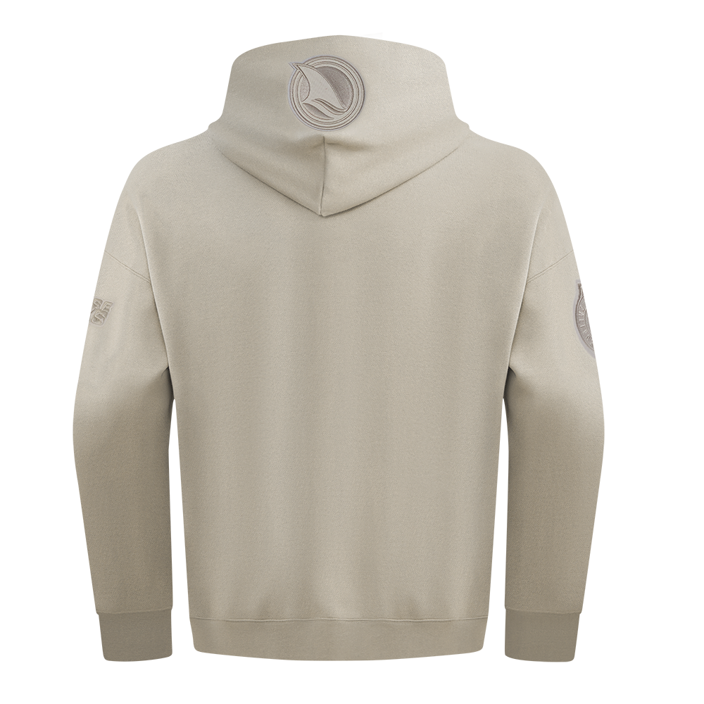 NHL SAN JOSE SHARKS NEUTRAL CHANDAIL À CAPUCHON EN MOLLETON À ÉPAULES TOMBANTES POUR HOMME (TAUPE)