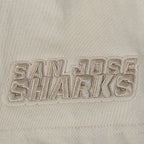NHL SAN JOSE SHARKS NEUTRAL CHANDAIL À CAPUCHON EN MOLLETON À ÉPAULES TOMBANTES POUR HOMME (TAUPE)