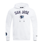 NHL SAN JOSE SHARKS CLASSIC CHANDAIL À CAPUCHON EN MOLLETON POUR FEMME (BLANC)