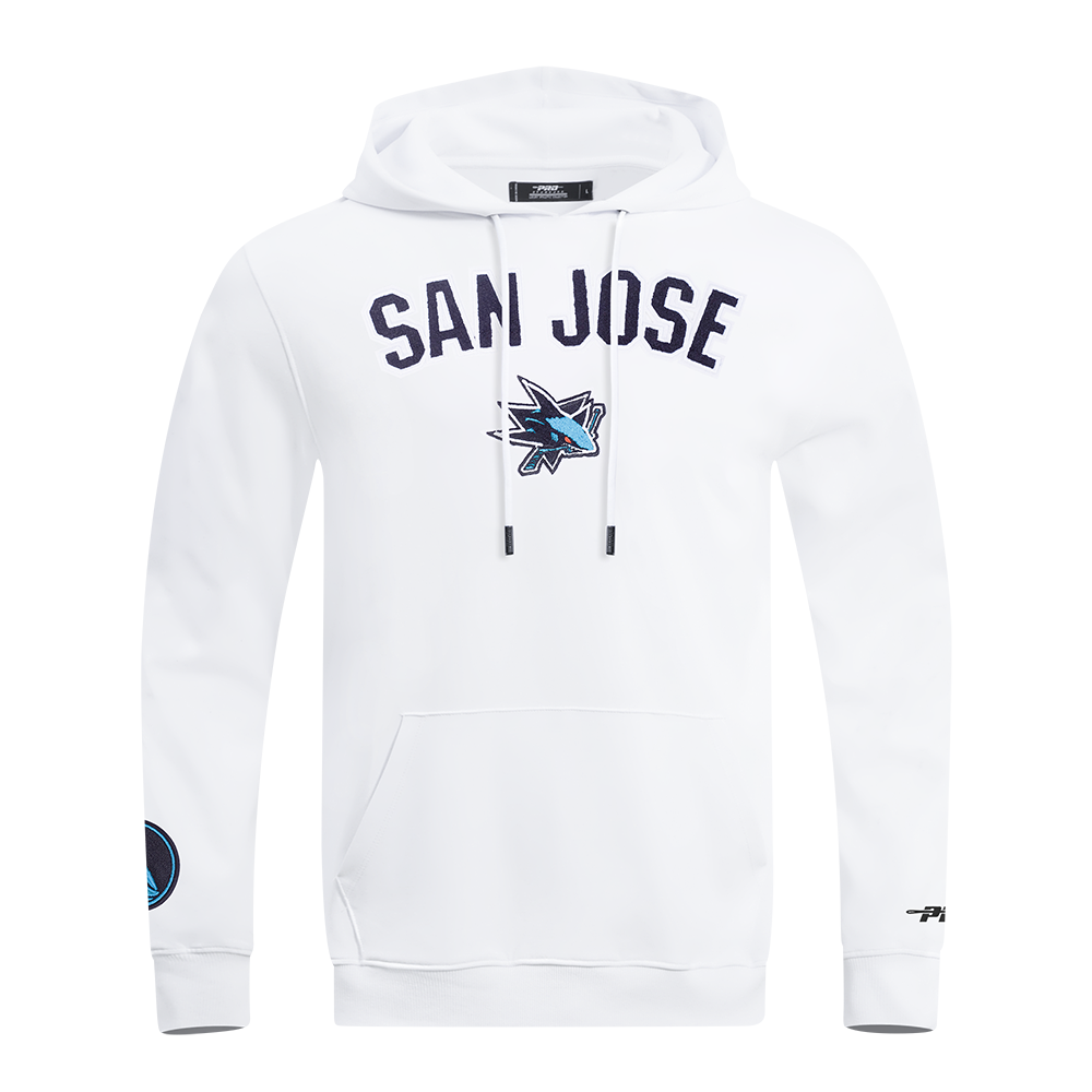 NHL SAN JOSE SHARKS CLASSIC CHANDAIL À CAPUCHON EN MOLLETON POUR FEMME (BLANC)