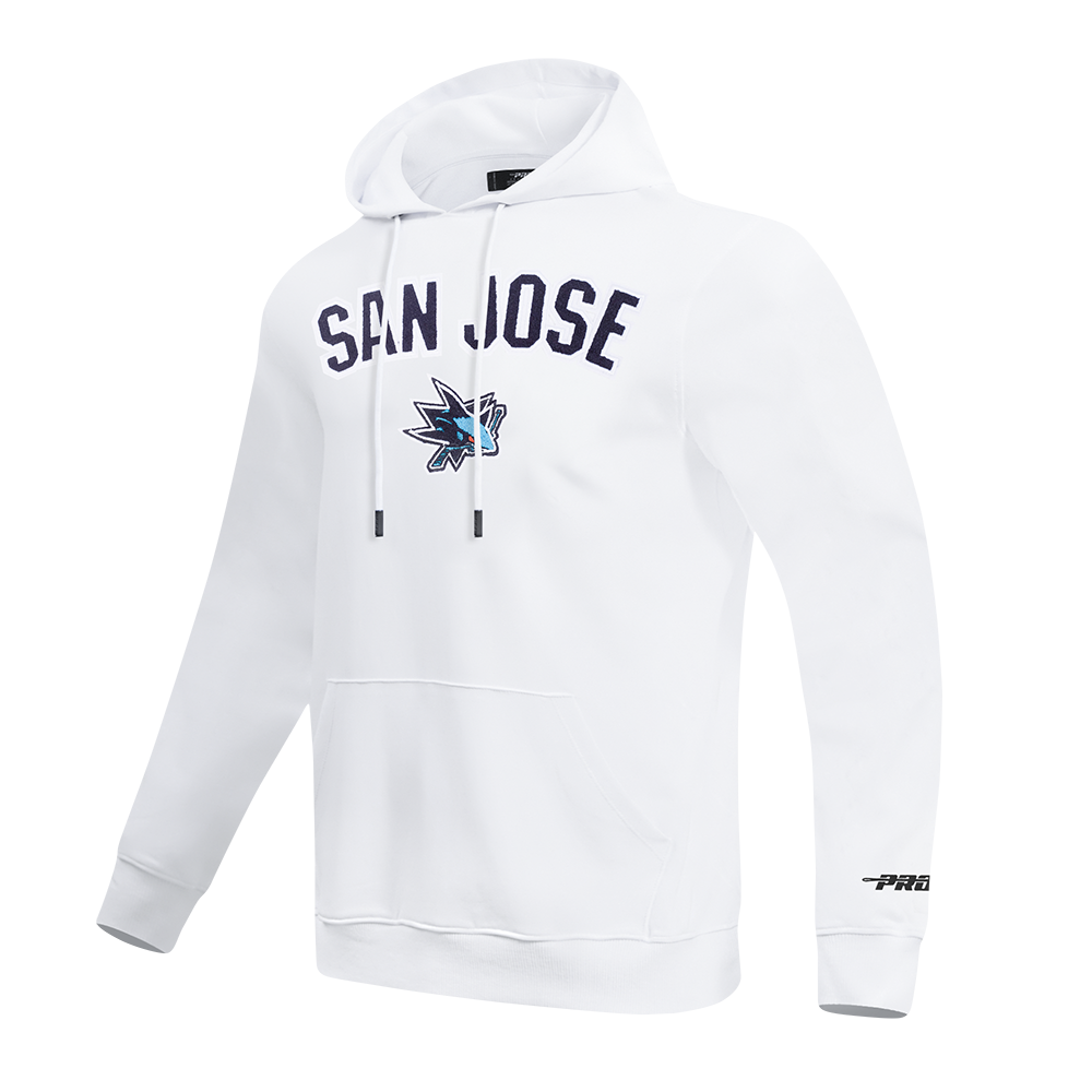 NHL SAN JOSE SHARKS CLASSIC CHANDAIL À CAPUCHON EN MOLLETON POUR FEMME (BLANC)