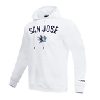 NHL SAN JOSE SHARKS CLASSIC CHANDAIL À CAPUCHON EN MOLLETON POUR FEMME (BLANC)