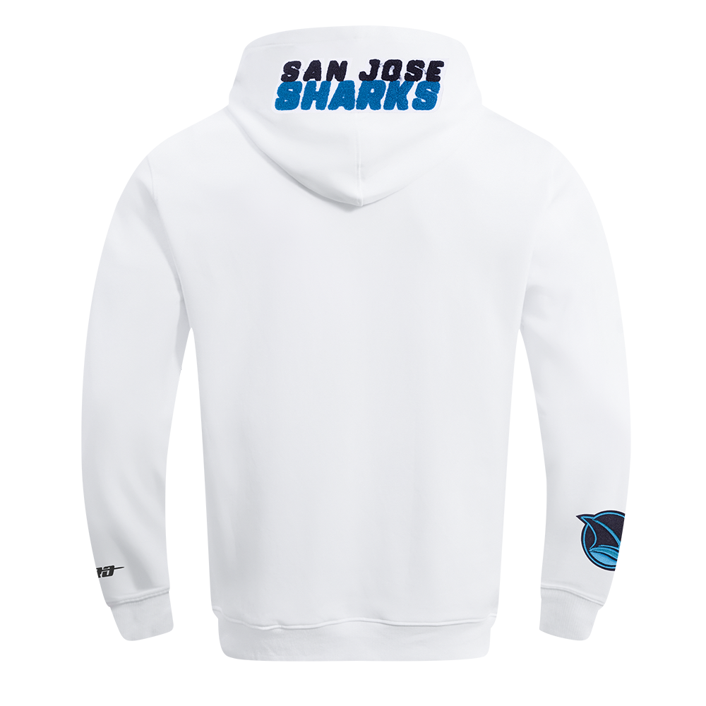 NHL SAN JOSE SHARKS CLASSIC CHANDAIL À CAPUCHON EN MOLLETON POUR FEMME (BLANC)