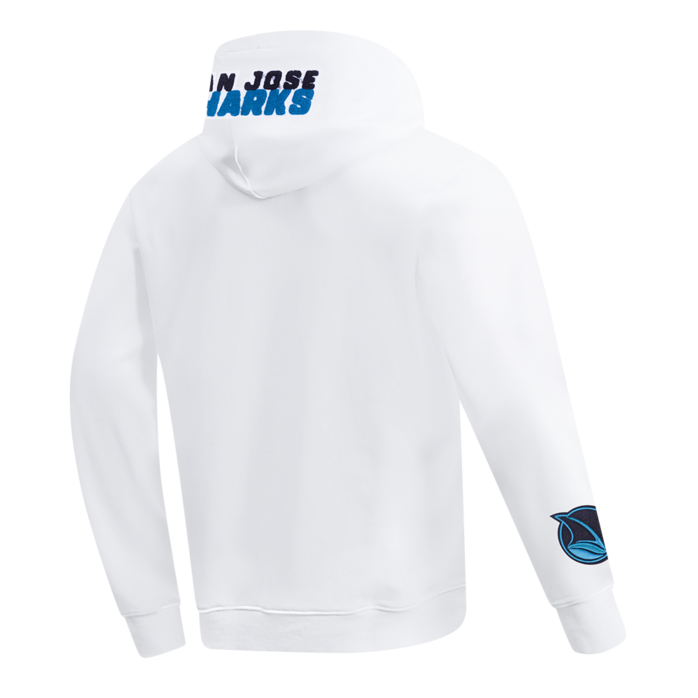 NHL SAN JOSE SHARKS CLASSIC CHANDAIL À CAPUCHON EN MOLLETON POUR FEMME (BLANC)