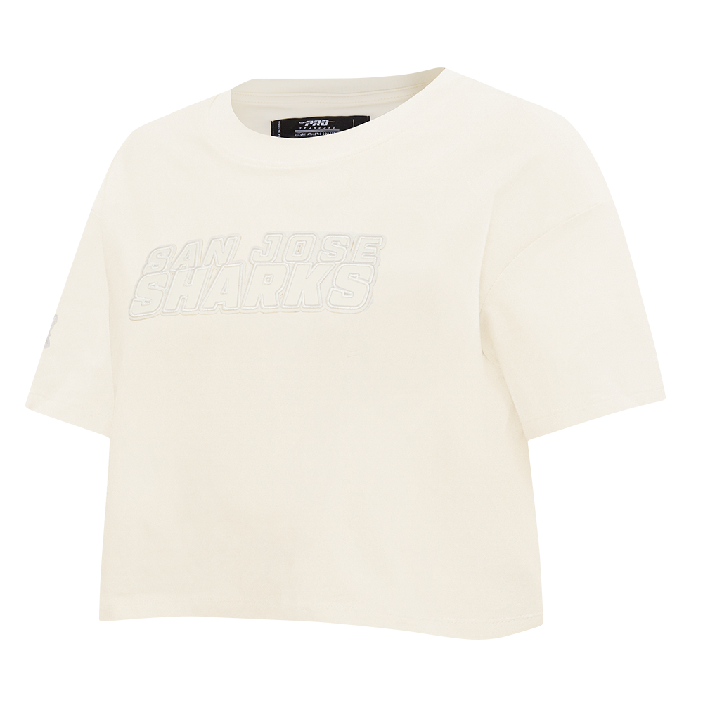 NHL SAN JOSE SHARKS NEUTRAL WOMEN'S BOXY TEE (EGGSHELL)