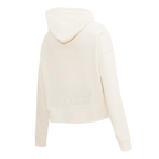 NHL SAN JOSE SHARKS NEUTRAL WOMEN'S CROPPED PULLOVER HOODIE (EGGSHELL)