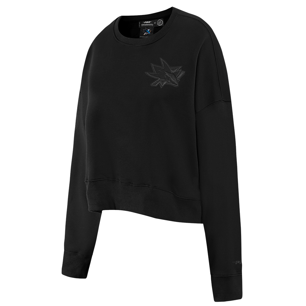NHL SAN JOSE SHARKS NEUTRAL WOMEN'S CREWNECK (BLACK)
