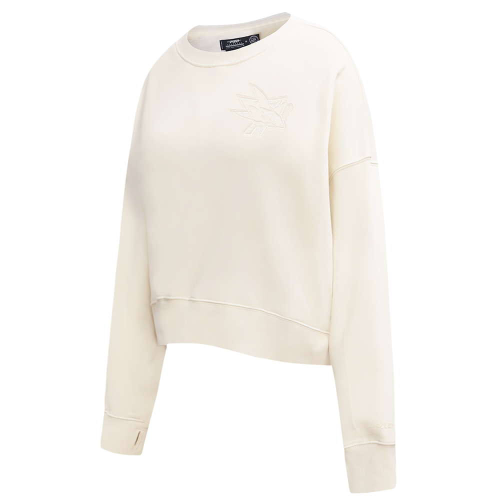 NHL SAN JOSE SHARKS NEUTRAL WOMEN'S CREWNECK (EGGSHELL)