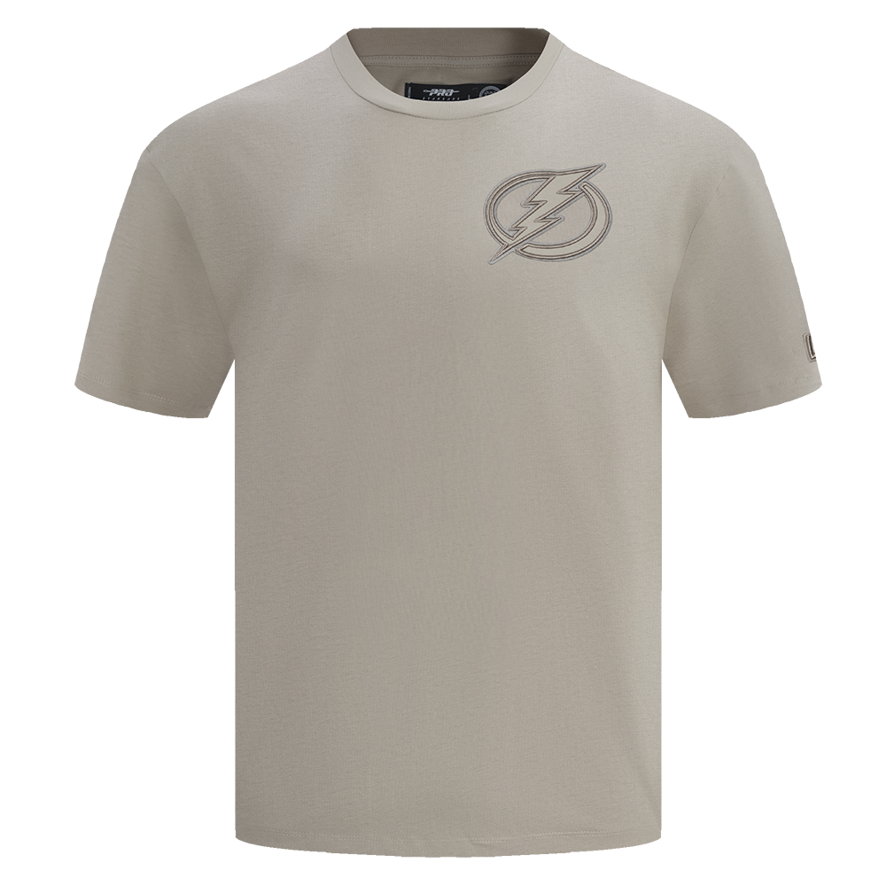 NHL TAMPA BAY LIGHTNING NEUTRAL T-SHIRT EN JERSEY DE COTON À ÉPAULES TOMBANTES POUR HOMME (TAUPE)