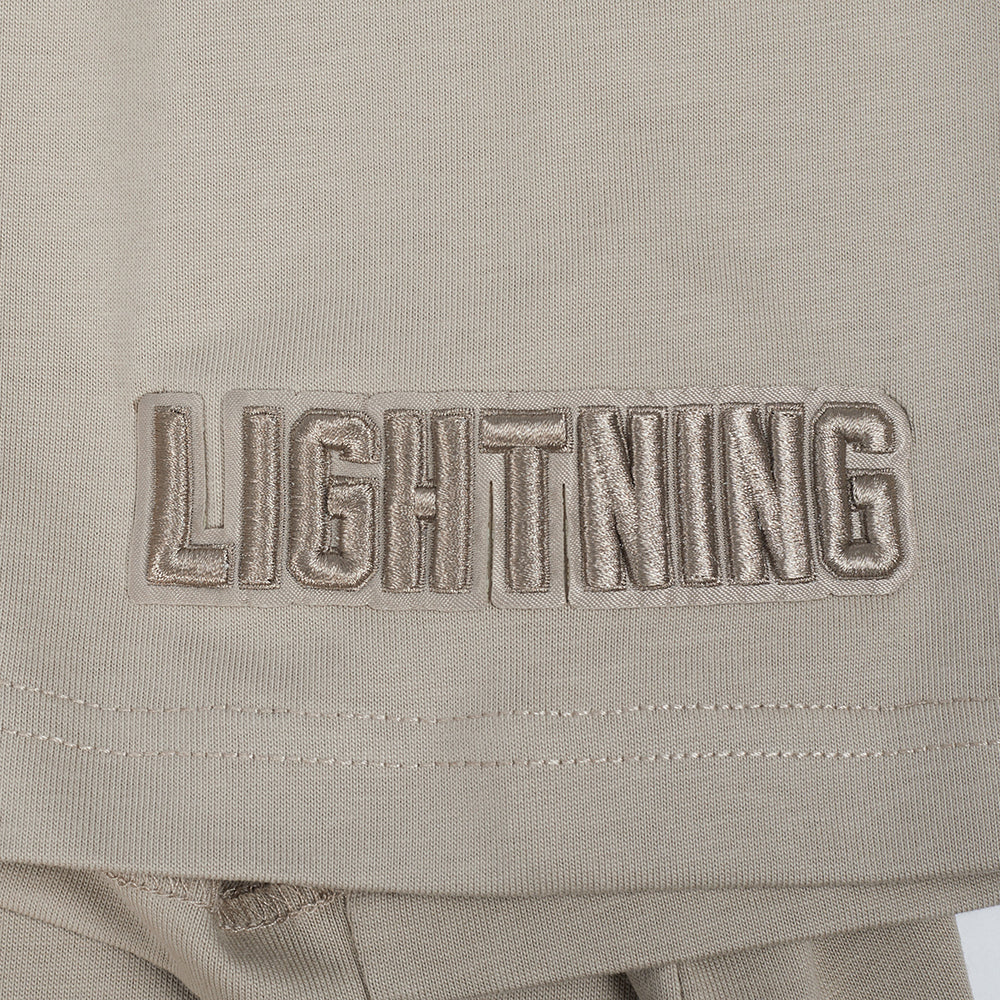 NHL TAMPA BAY LIGHTNING NEUTRAL T-SHIRT EN JERSEY DE COTON À ÉPAULES TOMBANTES POUR HOMME (TAUPE)