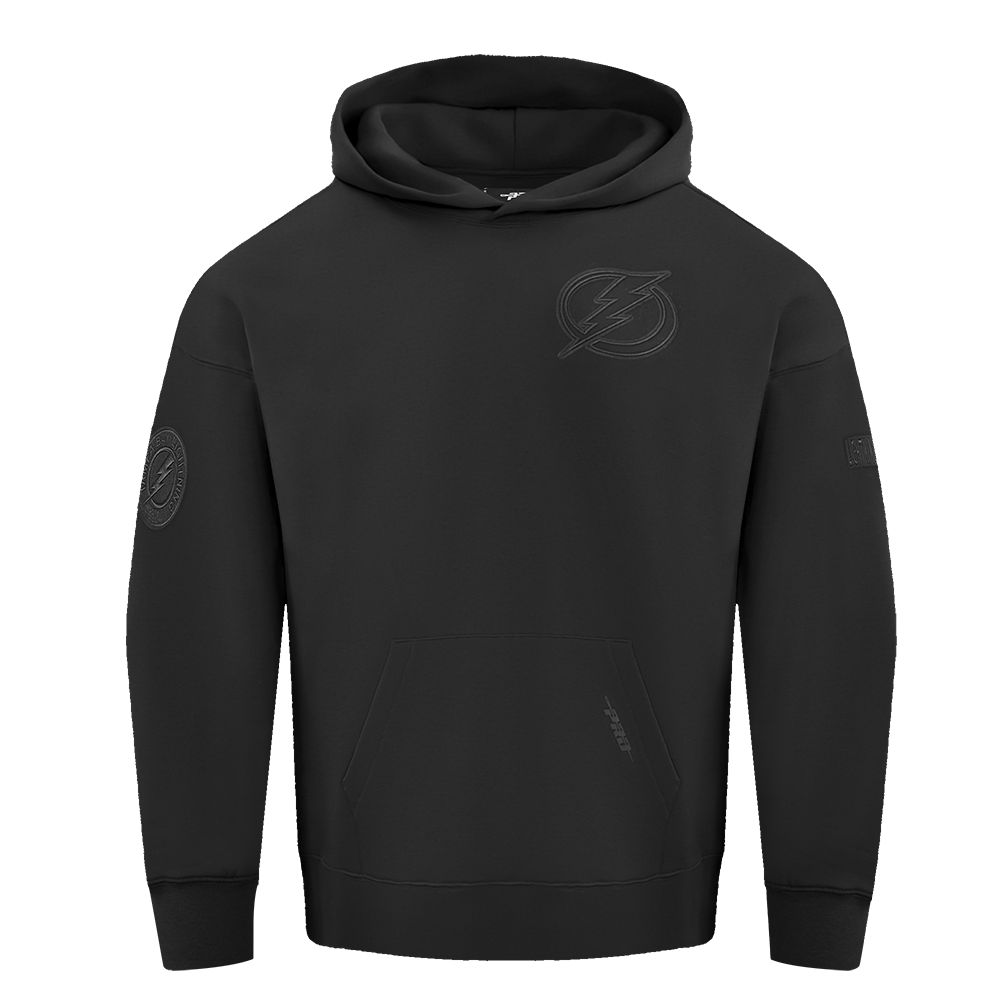 NHL TAMPA BAY LIGHTNING NEUTRAL CHANDAIL À CAPUCHON EN MOLLETON À ÉPAULES TOMBANTES POUR HOMME (NOIR)