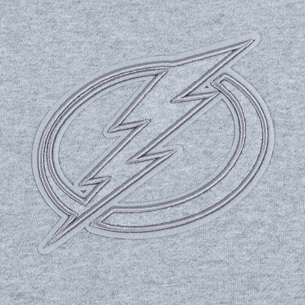 NHL TAMPA BAY LIGHTNING NEUTRAL CHANDAIL À CAPUCHON EN MOLLETON À ÉPAULES TOMBANTES POUR HOMME (GRIS CHINÉ FONCÉ)