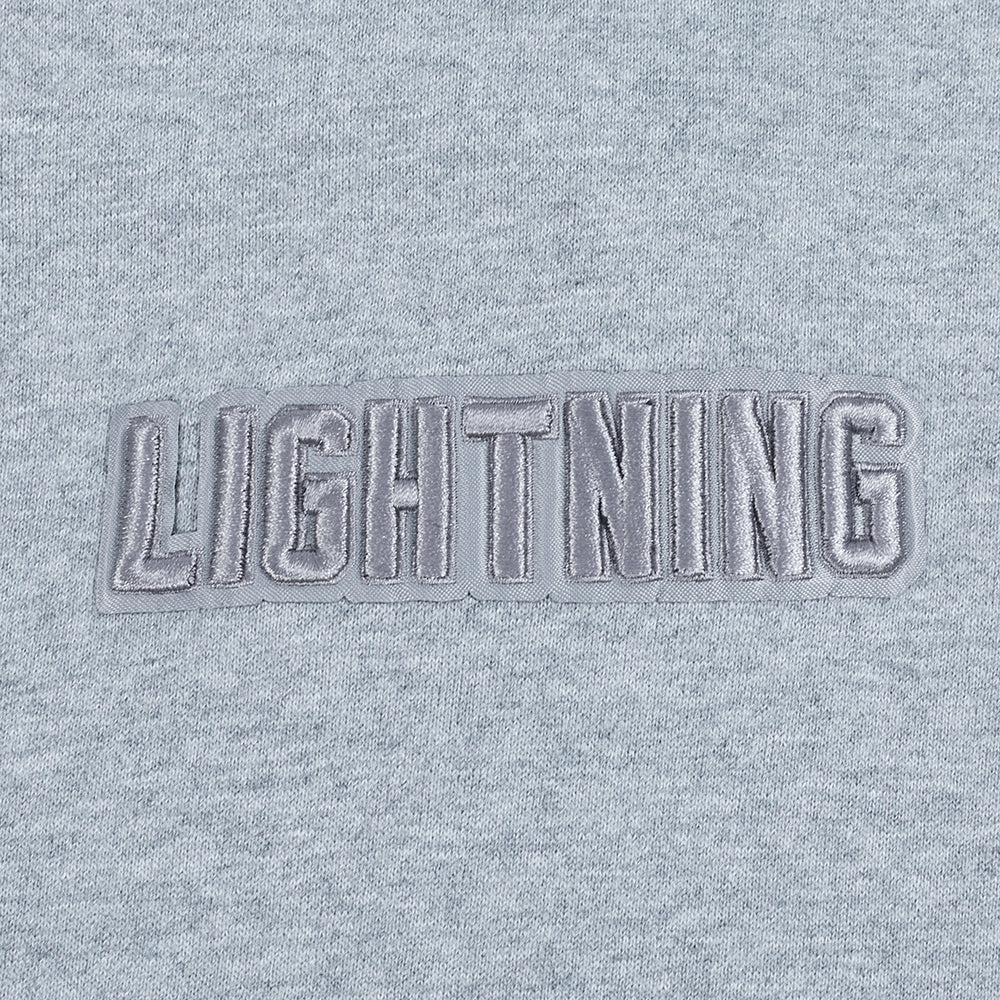 NHL TAMPA BAY LIGHTNING NEUTRAL CHANDAIL À CAPUCHON EN MOLLETON À ÉPAULES TOMBANTES POUR HOMME (GRIS CHINÉ FONCÉ)