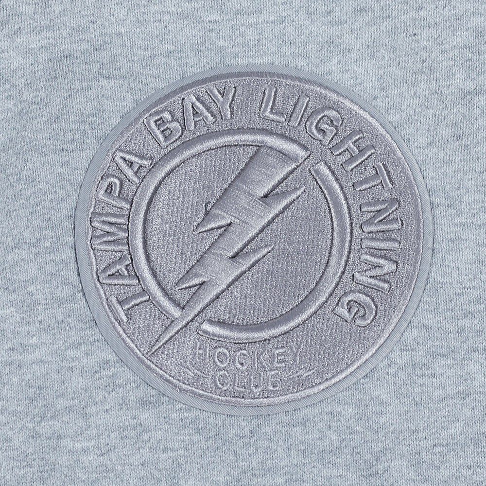 NHL TAMPA BAY LIGHTNING NEUTRAL CHANDAIL À CAPUCHON EN MOLLETON À ÉPAULES TOMBANTES POUR HOMME (GRIS CHINÉ FONCÉ)
