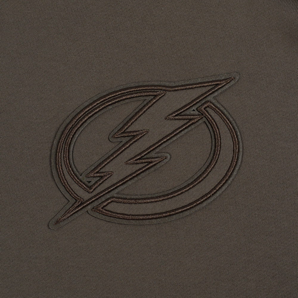 NHL TAMPA BAY LIGHTNING NEUTRAL MEN'S  DROP SHOULDER FLC PO HOODIE (DARK TAUPE)