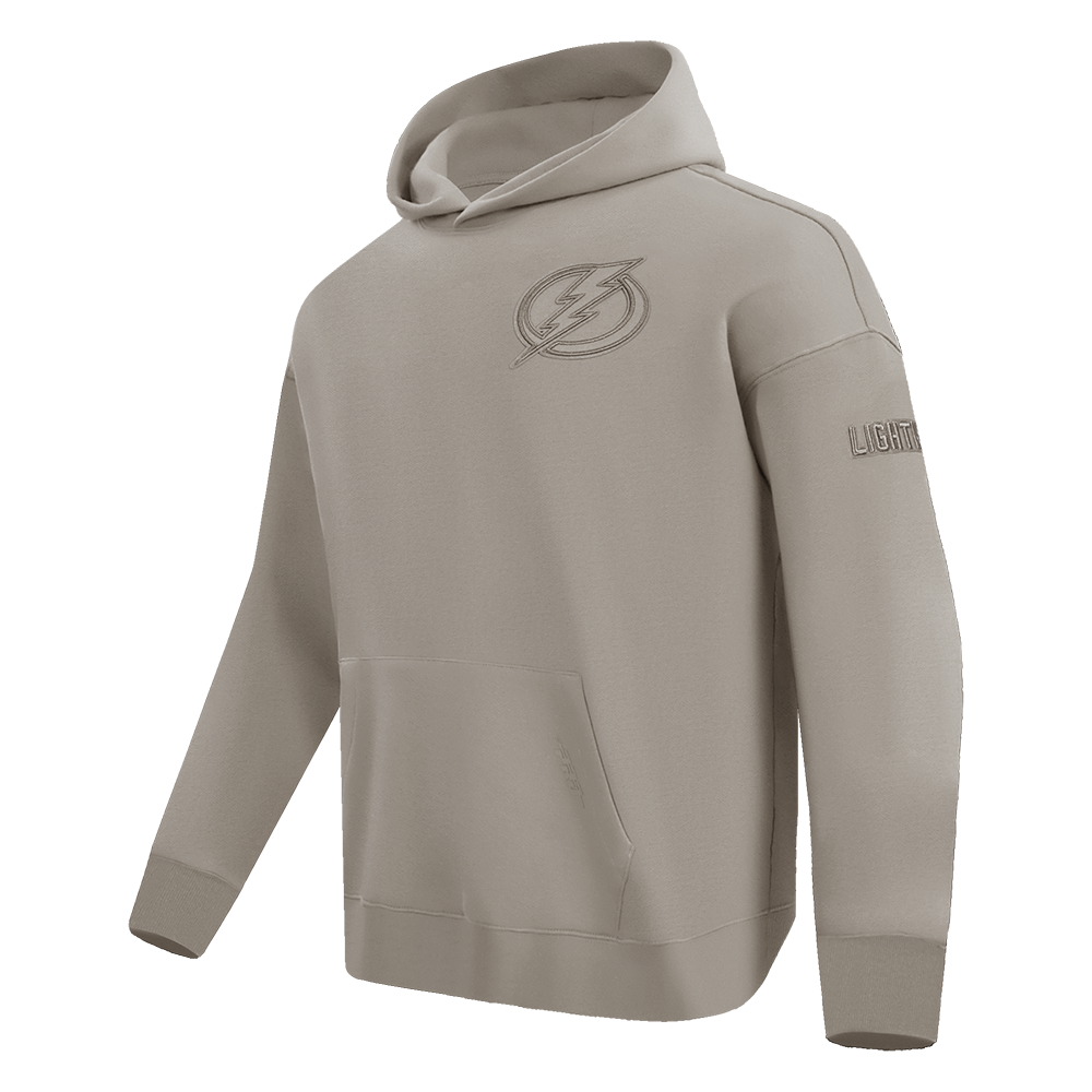 NHL TAMPA BAY LIGHTNING NEUTRAL MEN'S  DROP SHOULDER FLC PO HOODIE (TAUPE)