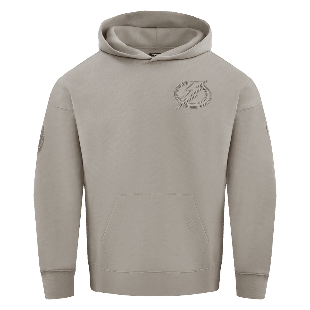 NHL TAMPA BAY LIGHTNING NEUTRAL CHANDAIL À CAPUCHON EN MOLLETON À ÉPAULES TOMBANTES POUR HOMME (TAUPE)