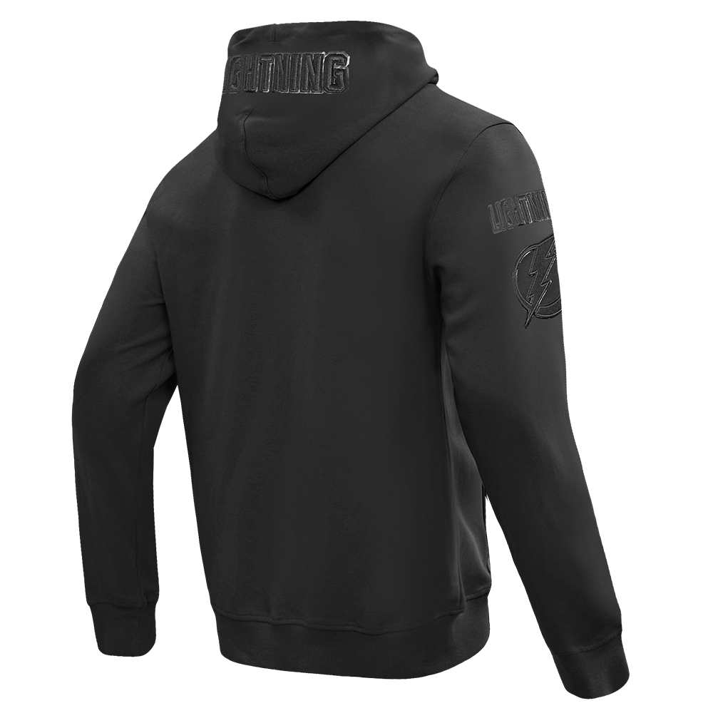 NHL TAMPA BAY LIGHTNING TRIPLE BLACK MEN'S DK FZ PO HOODIE (TRIPLE BLACK MEN'S)