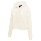 NHL TAMPA BAY LIGHTNING NEUTRAL WOMEN'S CROPPED PULLOVER HOODIE (EGGSHELL)