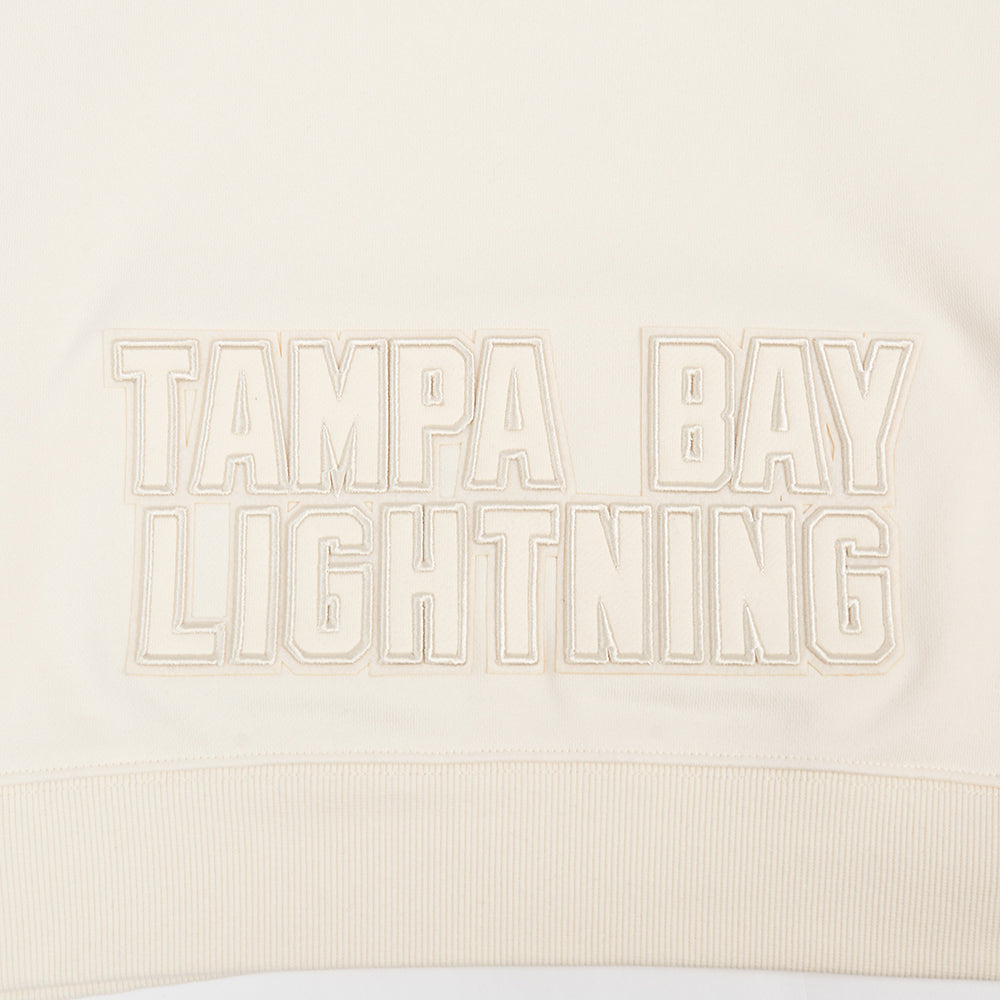 NHL TAMPA BAY LIGHTNING NEUTRAL WOMEN'S CROPPED PULLOVER HOODIE (EGGSHELL)