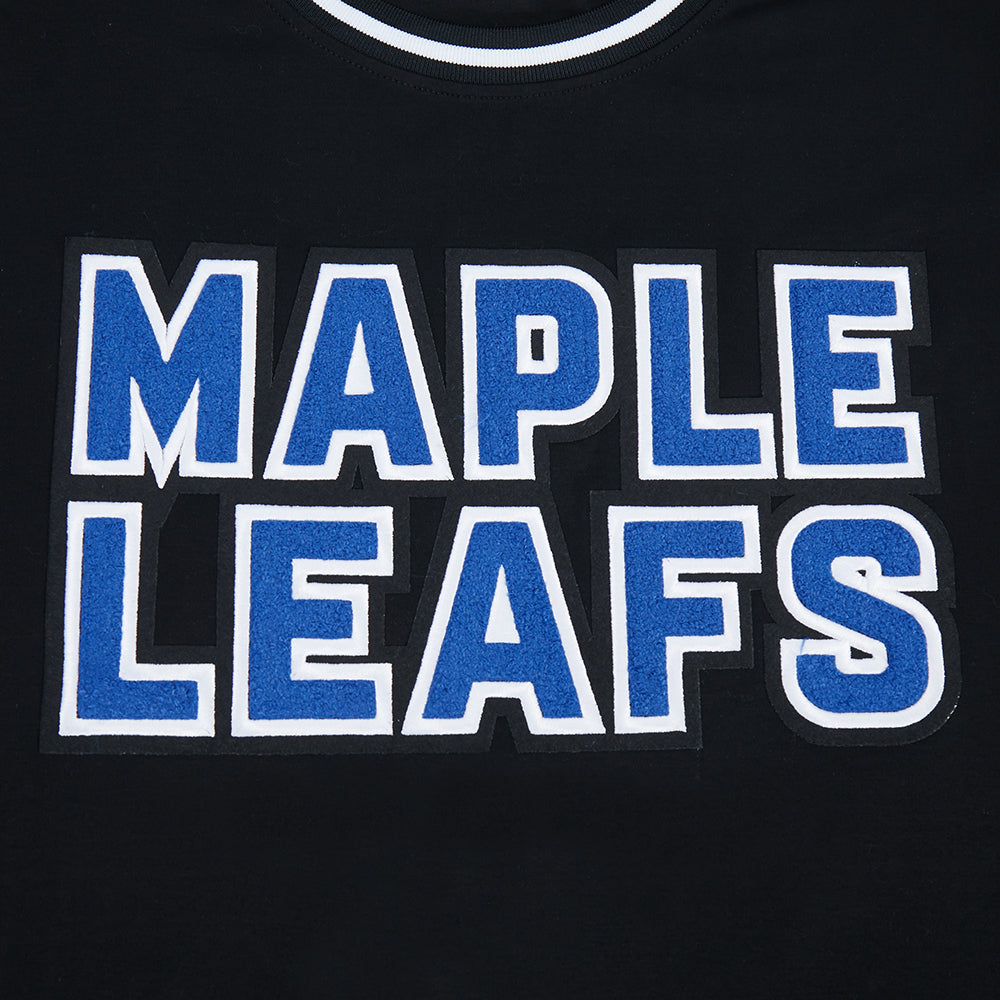 NHL TORONTO MAPLE LEAFS CLASSIC CHENILLE MEN'S DK TEE (BLACK)
