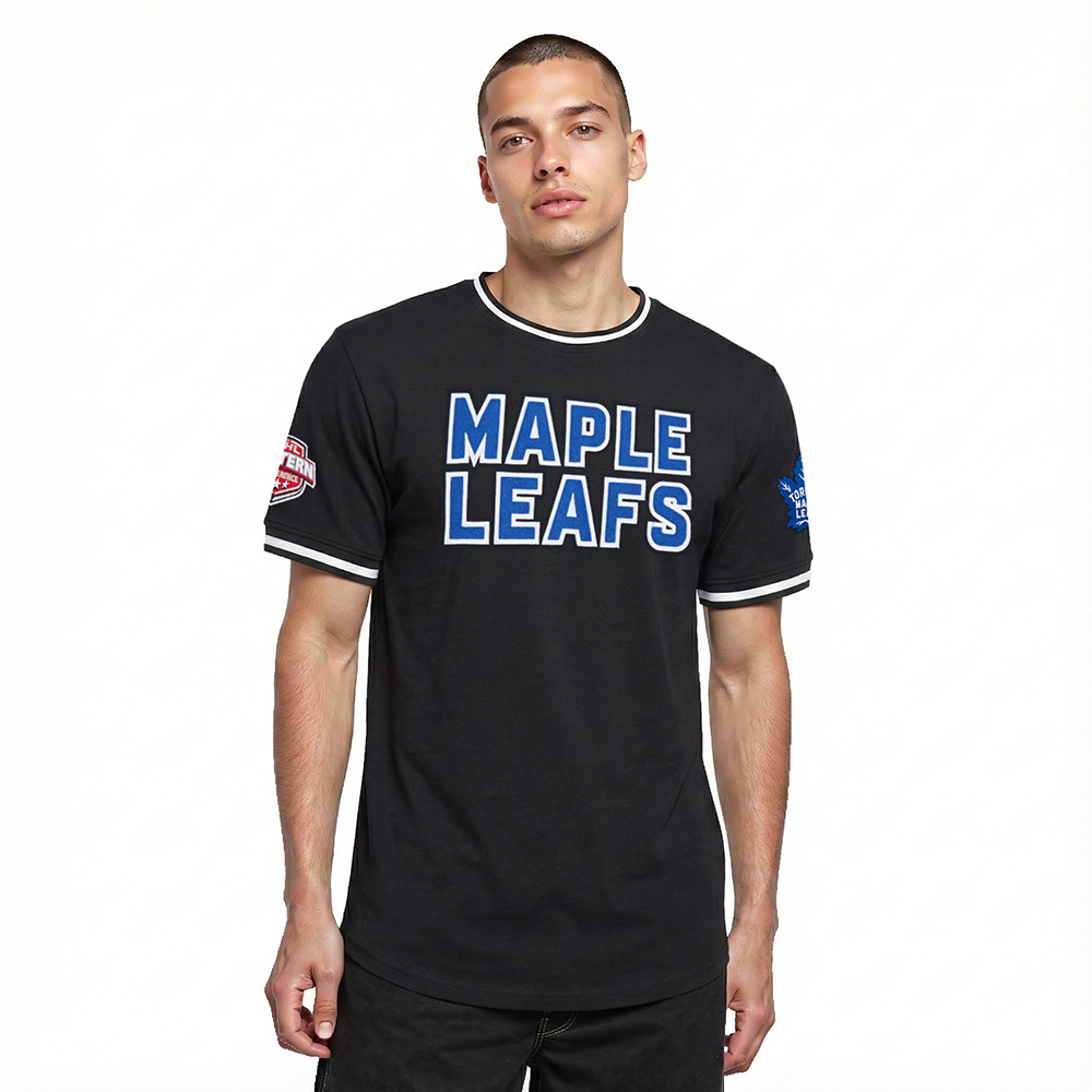 NHL TORONTO MAPLE LEAFS CLASSIC CHENILLE MEN'S DK TEE (BLACK)