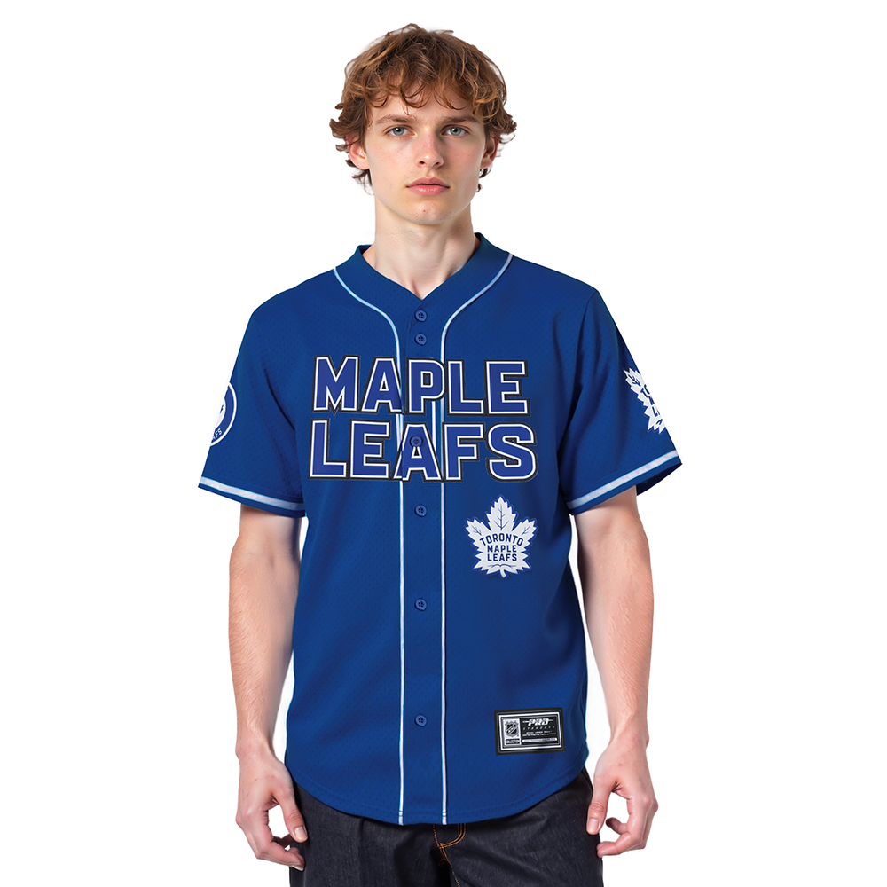 NHL TORONTO MAPLE LEAFS CLASSIC MESH BUTTON DOWN SHIRT (DODGER BLUE)
