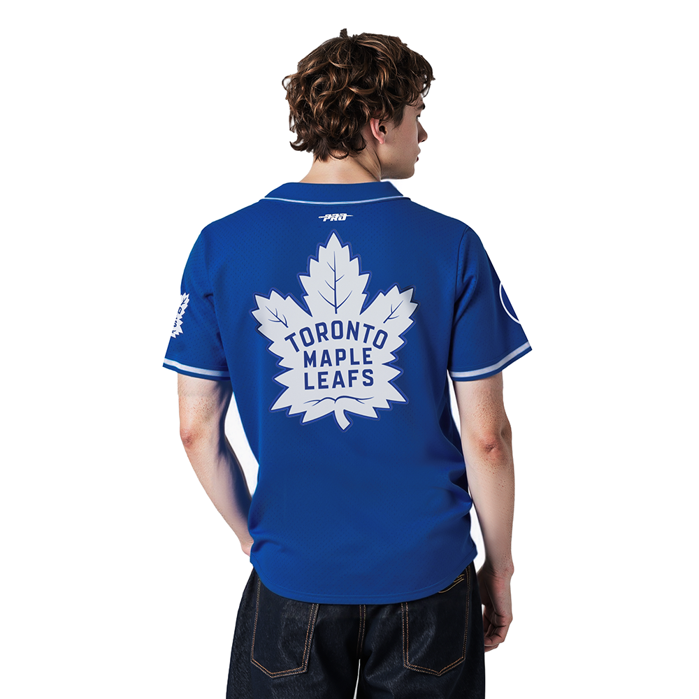 NHL TORONTO MAPLE LEAFS CLASSIC MESH BUTTON DOWN SHIRT (DODGER BLUE)
