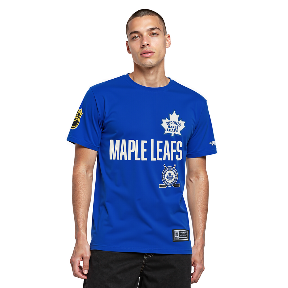 NHL TORONTO MAPLE LEAFS MODERN ORIGINALS T-SHIRT EN JERSEY SIMPLE POUR HOMME (BLEU DODGER)