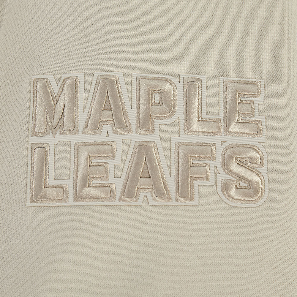 NHL TORONTO MAPLE LEAFS NEUTRAL CHANDAIL À COL ROND EN MOLLETON À ÉPAULES TOMBANTES POUR HOMME (TAUPE)