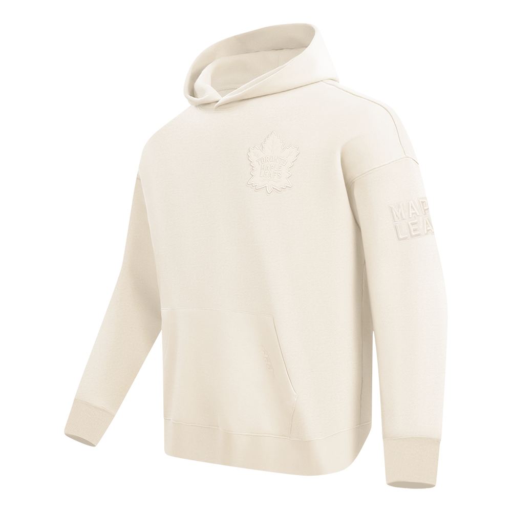NHL TORONTO MAPLE LEAFS NEUTRAL CHANDAIL À CAPUCHON EN MOLLETON À ÉPAULES TOMBANTES POUR HOMME (COQUILLE D'ŒUF)