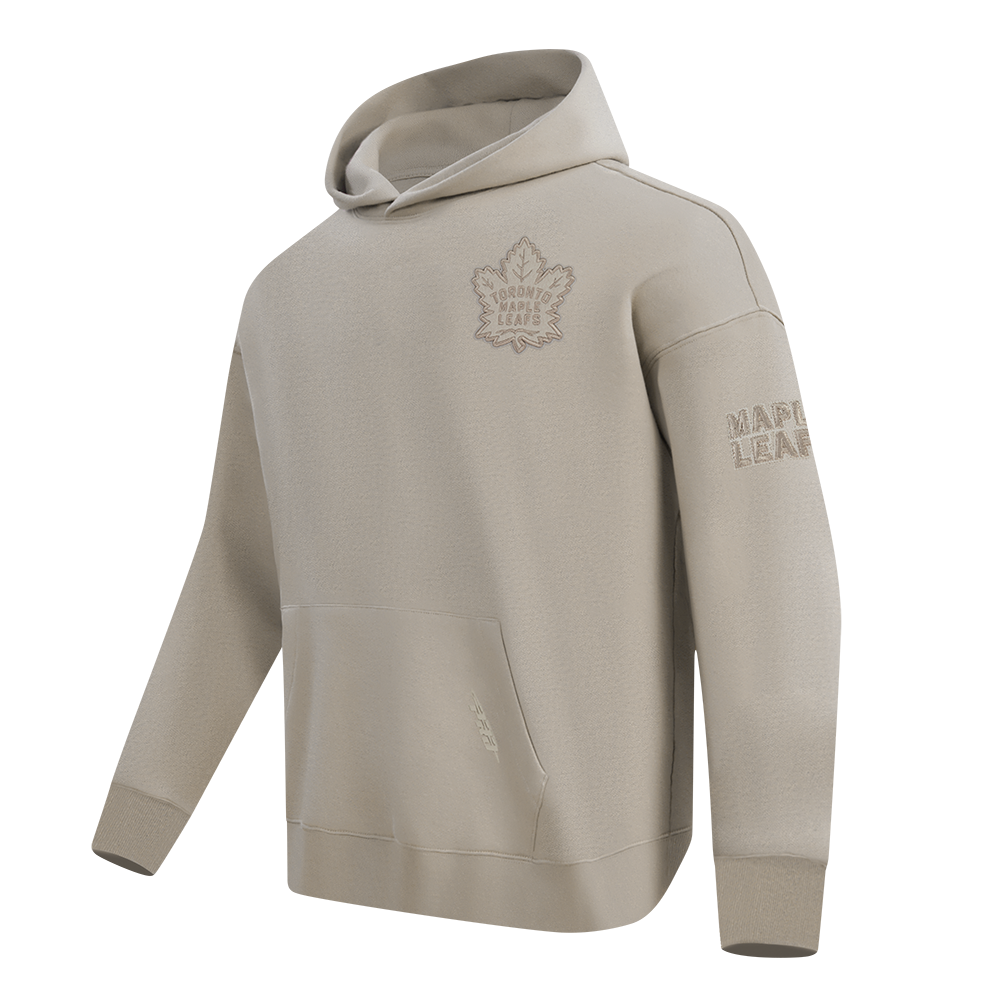 NHL TORONTO MAPLE LEAFS NEUTRAL CHANDAIL À CAPUCHON EN MOLLETON À ÉPAULES TOMBANTES POUR HOMME (TAUPE)