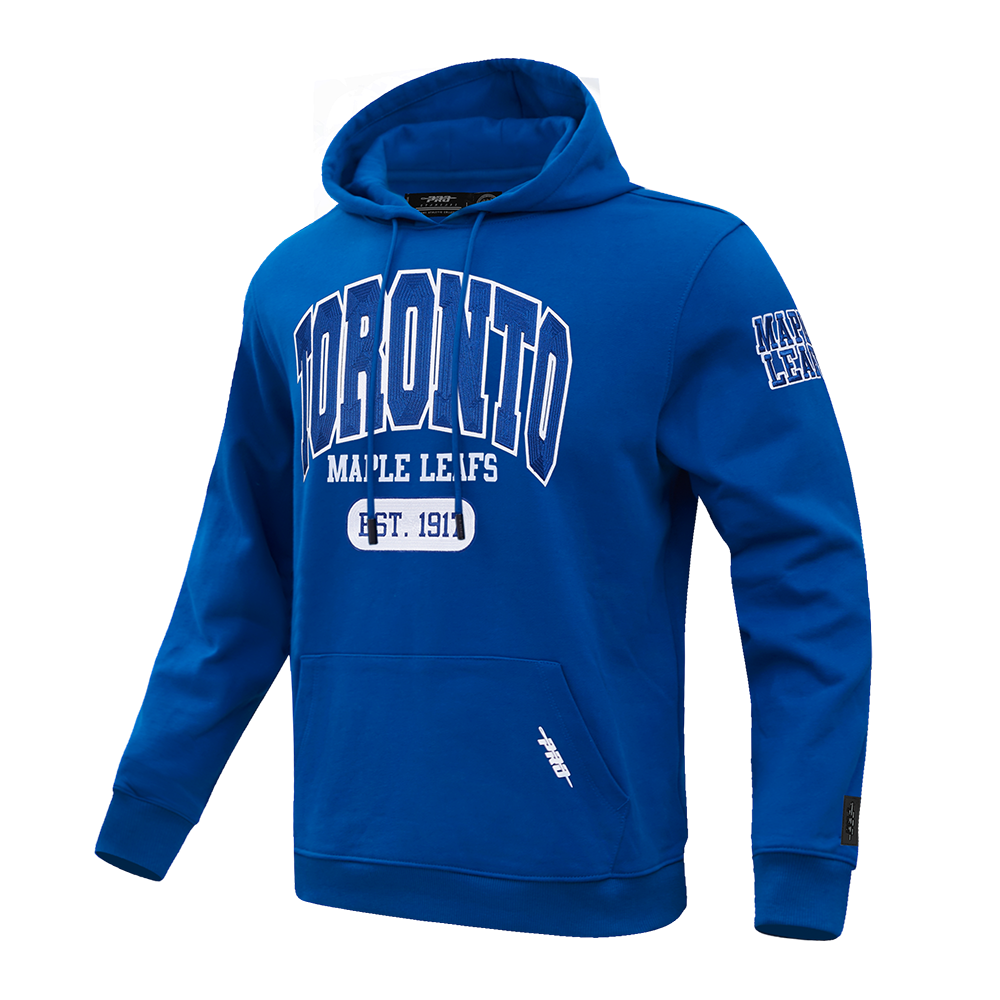 NHL TORONTO MAPLE LEAFS CITY ARCH CHANDAIL À CAPUCHON EN MOLLETON POUR HOMME (BLEU DODGER)
