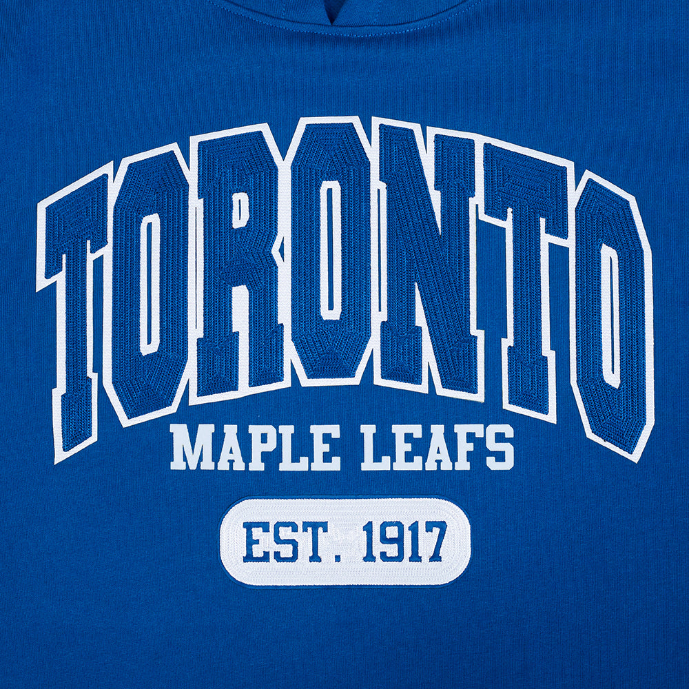 NHL TORONTO MAPLE LEAFS CITY ARCH CHANDAIL À CAPUCHON EN MOLLETON POUR HOMME (BLEU DODGER)