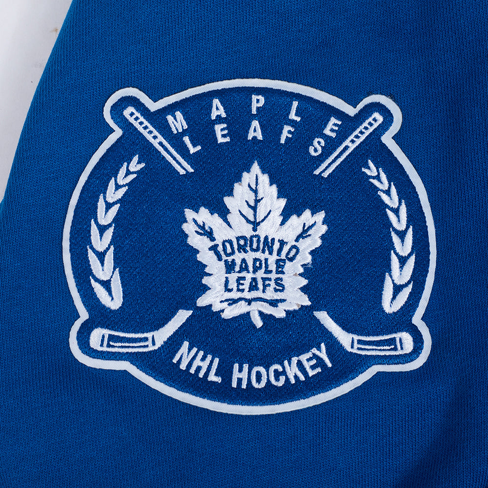 NHL TORONTO MAPLE LEAFS CITY ARCH CHANDAIL À CAPUCHON EN MOLLETON POUR HOMME (BLEU DODGER)