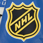 NHL TORONTO MAPLE LEAFS MODERN ORIGINALS MEN'S RIB WOOL VARSITY JACKET (EGGSHELL/DODGER BLUE)