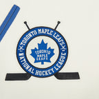 NHL TORONTO MAPLE LEAFS MODERN ORIGINALS MEN'S RIB WOOL VARSITY JACKET (EGGSHELL/DODGER BLUE)