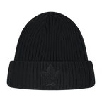 NHL TORONTO MAPLE LEAFS BLACKOUT UNLINED PRO BEANIE CUFFED (BLACK)