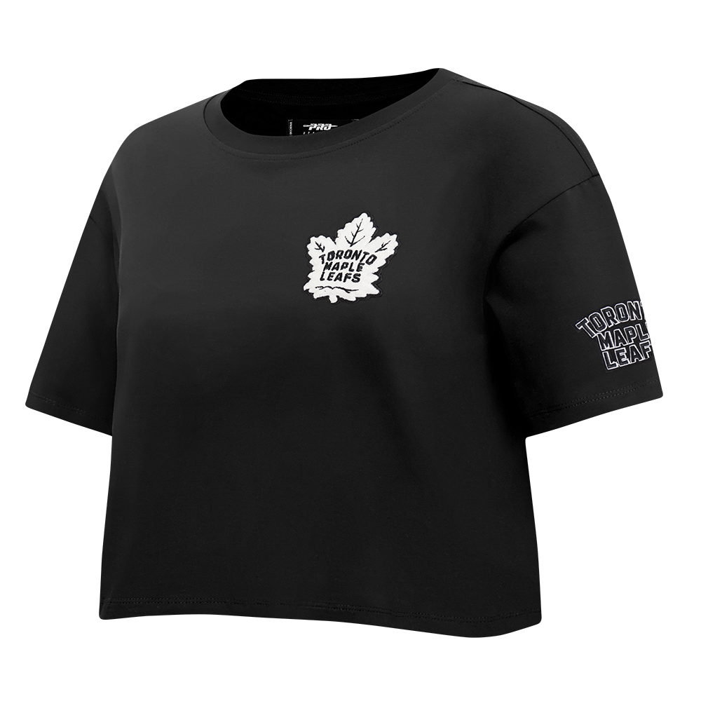 NHL TORONTO MAPLE LEAFS CLASSIC WOMEN'S SJ BOXY TEE (BLACK)
