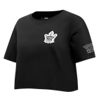 NHL TORONTO MAPLE LEAFS CLASSIC WOMEN'S SJ BOXY TEE (BLACK)