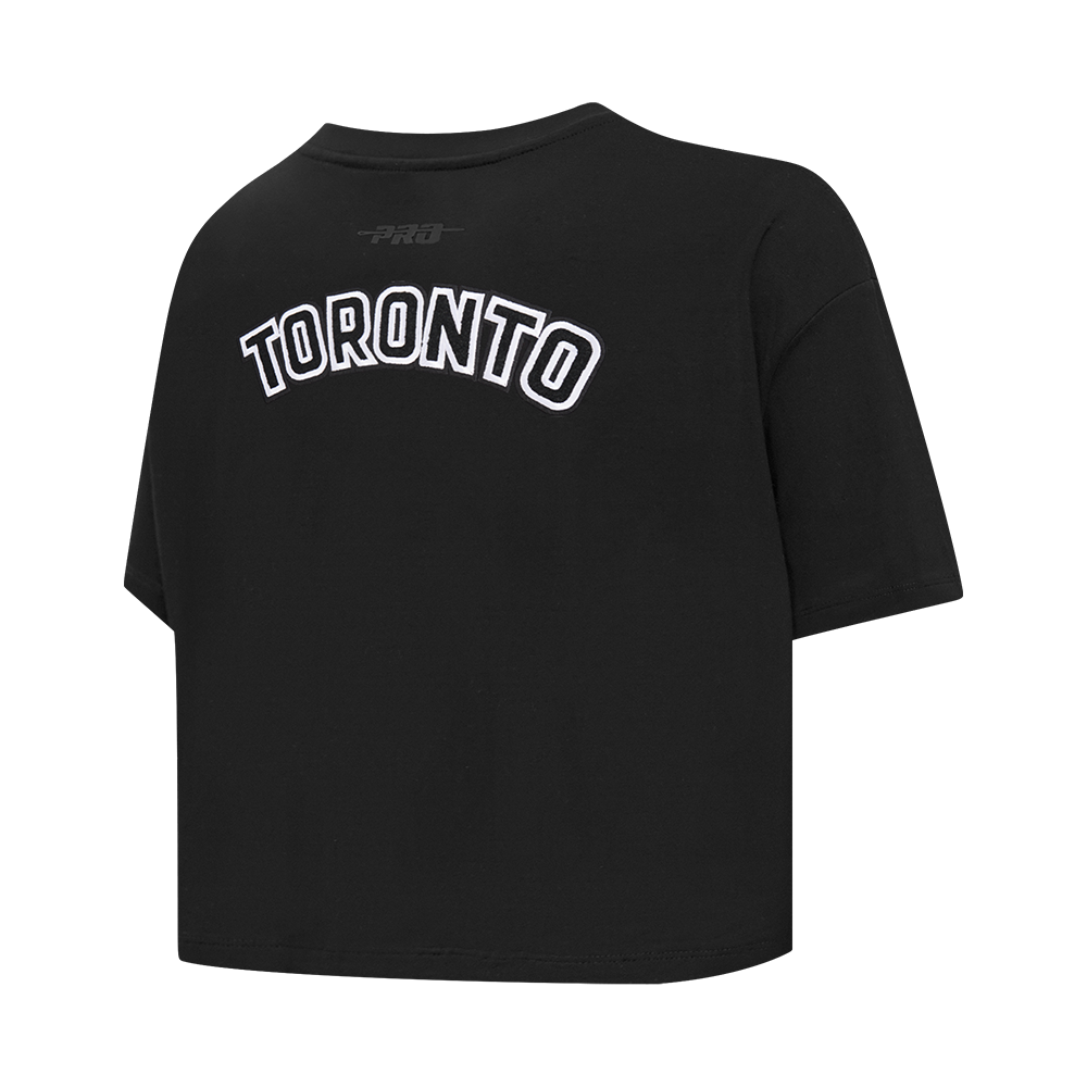 NHL TORONTO MAPLE LEAFS CLASSIC WOMEN'S SJ BOXY TEE (BLACK)