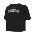 NHL TORONTO MAPLE LEAFS CLASSIC WOMEN'S SJ BOXY TEE (BLACK)