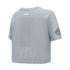 NHL TORONTO MAPLE LEAFS REVERSE FRENCH TERRY WOMEN'S SJ BOXY TEE (DARK HEATHER GRAY)