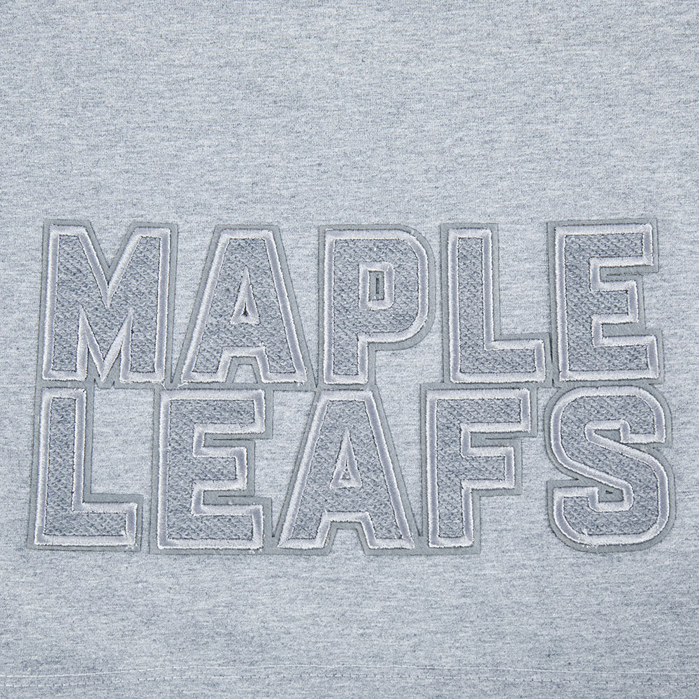 NHL TORONTO MAPLE LEAFS REVERSE FRENCH TERRY WOMEN'S SJ BOXY TEE (DARK HEATHER GRAY)
