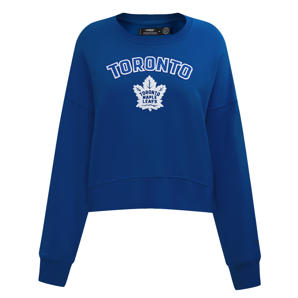 NHL TORONTO MAPLE LEAFS CLASSIC WOMEN'S FLC CREWNECK (DODGER BLUE)