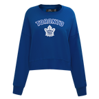 NHL TORONTO MAPLE LEAFS CLASSIC WOMEN'S FLC CREWNECK (DODGER BLUE)